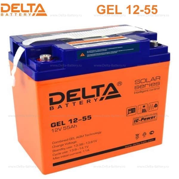 Аккумуляторная батарея Delta GEL 12-55 в Калининграде